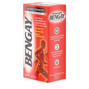 Ben Gay Ultra Strength Bengay Topical Pain Relief Cream - Non-Greasy Topical Analgesic for Minor Arthritis, Muscle, Joint, and Back Pain, Camphor, Menthol & Methyl Salicylate, 2 oz - Image 10