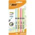 Bic Highlighter Grip Pens - Assorted Pastel Colours, Pack of 4