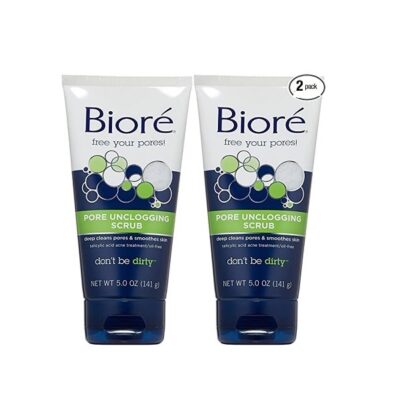 Biore Pore Unclogging Scrub Deep Cleansing 5.0 oz. (Quantity of 2)