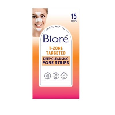 Biore Blackhead eliminating targeted pore strips, t-zone - 5 nose + 5 face + 5 chin