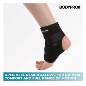 Bodyprox Ankle Support Brace, Breathable Neoprene Sleeve, Free size, Adjustable Wrap - Image 2