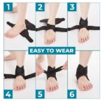 Bodyprox Ankle Support Brace, Breathable Neoprene Sleeve, Free size, Adjustable Wrap - Image 3