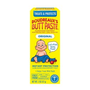 Boudreaux's Butt Paste Diaper Rash Ointment | Original | 2 oz. Tube | Paraben & Preservative Free - Image 1