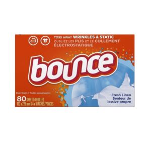 Bounce Fabric Softener Dryer Sheets Fresh Linen 80 count, (Pack of 3) - Image 1