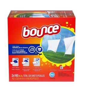Bounce Renewing Wrinkle/Static Removing Fabric Softener Dryer Sheets: Outdoor Fresh - 2 Pack (320 Sheets) - Image 1