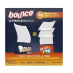 Bounce WrinkleGuard Mega Dryer Sheets, Fabric Softener and Wrinkle Releaser Sheets, Outdoor Fresh Scent, 120 Count (Pack of 2, 60 Count Each) - Image 4