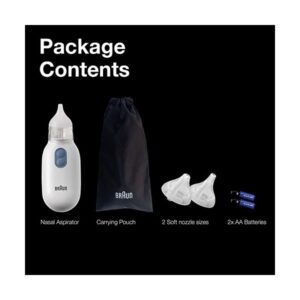Braun Nasal Aspirator – Quickly and Gently Clear Stuffed Infant Noses, Toddler and Baby Nasal Aspirator with Two Adjustable Nasal Tips and Two Suction Levels - Image 5