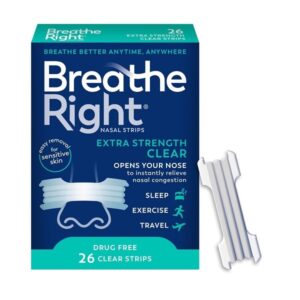 Breathe Right Extra Clear for Sensitive Skin, 26 Count - Image 1