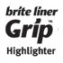 Brite Liner Highlighter with Rubber Grip, Chisel Tip, Assorted, Pack of 4 - Image 5