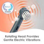 Brusheez® Kids Electric Toothbrush Set (Carnivore Edition) - Battery Operated, Soft Bristles, Easy On/Off, 2 Brush Heads, Animal Cover, Sand Timer, Rinse Cup, and Base - Ages 3+ (Shadow The Shark) - Image 4