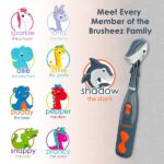 Brusheez® Kids Electric Toothbrush Set (Carnivore Edition) - Battery Operated, Soft Bristles, Easy On/Off, 2 Brush Heads, Animal Cover, Sand Timer, Rinse Cup, and Base - Ages 3+ (Shadow The Shark) - Image 6