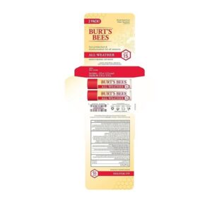 Burt's Bees 100% Natural All-Weather SPF15 Moisturizing Lip Balm, 2 Count - Image 6
