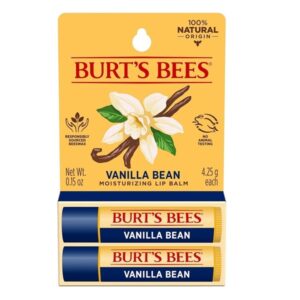 Burt's Bees 100% Natural Moisturizing Lip Balm, Vanilla Bean, 4.25g - Image 1