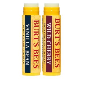 Burt's Bees 100 Natural Moisturizing Lip Balm, Wild Cherry and Vanilla Bean - 2 Tubes - Image 2