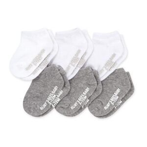 Burt's Bees Baby Unisex Baby, 6-pack Ankle Socks With Non-slip Grips, Made With Organic Cotton - Image 1