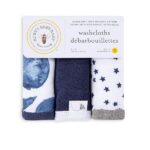 Burt's Bees Baby - Washcloths, Absorbent Knit Terry, Super Soft 100% Organic Cotton (Hello Moon!, 3-Pack) - Image 2