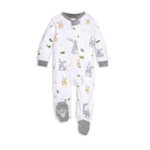 Burt's Bees Baby unisex-baby Sleep & Play, Organic One-piece Romper-jumpsuit Pj, Zip Front Footed Pajama