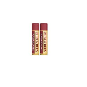 Burt's Bees Lip Balm, Moisturizing Lip Care, 100% Natural, Pomegranate with Beeswax & Fruit Extracts 0.15OZ 4.25g 2 Tube