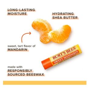 Burt's Bees Moisturizing Lip Care Beeswax, Cucumber Mint, Watermelon & Sweet Mandarin Lip Balm (4 Pack) - Image 6