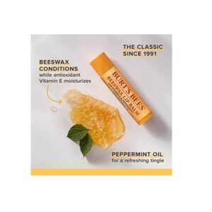 Burt's Bees Natural Moisturizing Lip Balm, (Original Beeswax, Strawberry, Coconut & Pear And Vanilla Bean) With Beeswax & Fruit Extracts 4 Tubes - Image 2