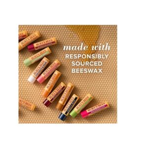 Burt's Bees Natural Moisturizing Lip Balm, (Original Beeswax, Strawberry, Coconut & Pear And Vanilla Bean) With Beeswax & Fruit Extracts 4 Tubes - Image 7