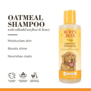 Burt's Bees for Dogs Natural Oatmeal Shampoo with Colloidal Oat Flour and Honey| Oatmeal Dog Shampoo, 4 Ounce Dog Shampoo to Soothe and Cleanse Dogs Skin and Coats - Image 5