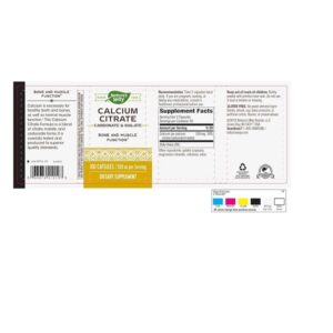 Calcium Citrate - 500 mg - 100 Capsules by Nature's Way - Image 3