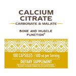 Calcium Citrate - 500 mg - 100 Capsules by Nature's Way - Image 4