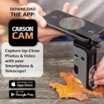 Carson MicroFlip 100x-250x LED Lighted Pocket Microscope with Flip Down Slide Base, Smartphone Adapter Clip, and UV Flashlight - Image 2