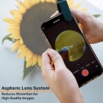 Carson MicroFlip 100x-250x LED Lighted Pocket Microscope with Flip Down Slide Base, Smartphone Adapter Clip, and UV Flashlight - Image 3