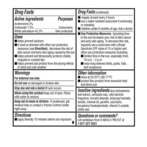 ChapStick Lip Moisturizer and Skin Protectant (Original Flavor, 1 Blister Pack of 3 Sticks) Lip Balm Tube, Sunscreen, SPF 12, 0.15 Ounce - Image 4