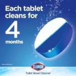 Clorox Automatic Toilet Bowl Cleaner Tablets, Bleach & Blue - Rain Clean - 4 Count - Image 3