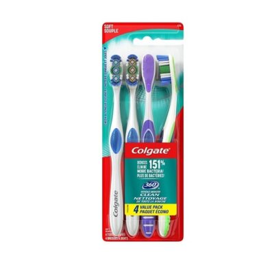Colgate 360 Adult Full Head Soft Toothbrush (4 Count)