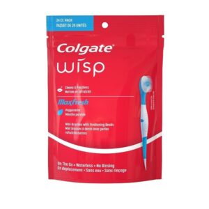 Colgate Max Fresh Wisp Disposable Travel Toothbrush, Peppermint - 24 Count - Image 1