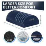 ComfiLife Foot Rest Under Desk for Office Use – Adjustable Height Memory Foam Foot Stool Under Desk for Office Chair & Gaming Chair – Ergonomic Under Desk Foot Rest for Back & Hip Pain Relief (Navy) - Image 2