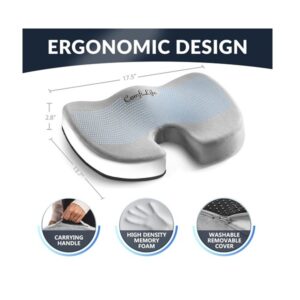 ComfiLife Gel-Enhanced Non-Slip Coccyx Memory Foam Seat Cushion, Gray by ComfiLife - Image 3