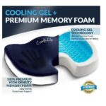 ComfiLife Gel Enhanced Seat Cushion for Desk Chair – Premium Gel + Memory Foam Office Chair Cushion, Car Seat Cushion for Driving, Gaming – Chair Cushions for Back & Sciatica Pain Relief (Navy) - Image 2