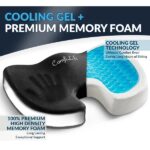 ComfiLife Gel Enhanced Seat Cushion – Office Chair Cushion – Non-Slip Gel & Memory Foam Coccyx Cushion for Tailbone Pain - Desk Chair Car Seat Cushion Driving - Sciatica & Back Pain Relief (Black) - Image 2