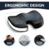 ComfiLife Gel Enhanced Seat Cushion – Office Chair Cushion – Non-Slip Gel & Memory Foam Coccyx Cushion for Tailbone Pain - Desk Chair Car Seat Cushion Driving - Sciatica & Back Pain Relief (Black) - Image 3