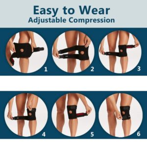 ComfiLife Knee Brace - Knee Support for Meniscus Tear, Arthritis Pain, ACL, LCL, MCL - Open Patella, 3 Point Adjustable Straps, Breathable Non-Slip Comfort for Men & Women (Large) - Image 5