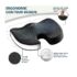 ComfiLife Premium Comfort Seat Cushion - Non-Slip Orthopedic 100% Memory Foam Coccyx Cushion for Tailbone Pain - Cushion for Office Chair Car Seat - Back Pain & Sciatica Relief (Black) - Image 2