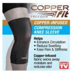 Copper Fit Freedom Knee Sleeve 2 Pack - Copper Infused Compression Sleeve with Contour Design - 2 Knee Sleeve - As Seen on TV (Large) - Image 2