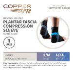 Copper Fit ICE Plantar Fasciitis Compression Sleeve Infused with Menthol, Large/X-Large, 1 Pair - Image 3