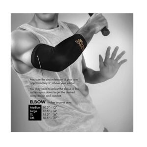 Copper Fit Original Recovery Elbow Sleeve, Black with Copper Trim, X-Large - Image 3