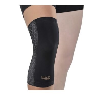 Copper Fit Plus Size Freedom Knee Compression Sleeve, Black, Small