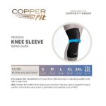 Copper Fit Plus Size Freedom Knee Compression Sleeve, Black, Small - Image 4