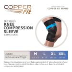Copper Fit Pro Series Performance Compression Knee Sleeve, Black with Copper Trim, X-Large - Image 3