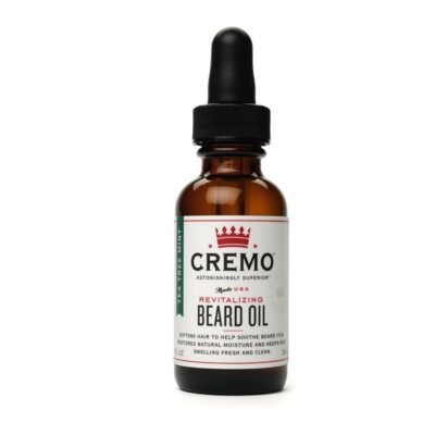 Cremo Revitalizing Beard Oil, Astonishingly Superior, 1 Ounce Bottle, Tea Tree Mint Scent