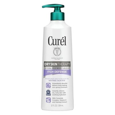 Curel Extra Dry Skin Therapy Body Lotion, Body and Hand Lotion, Hydra Silk Moisturizer, 12 Ounce, with Advanced Ceramide Complex, and Aloe Water