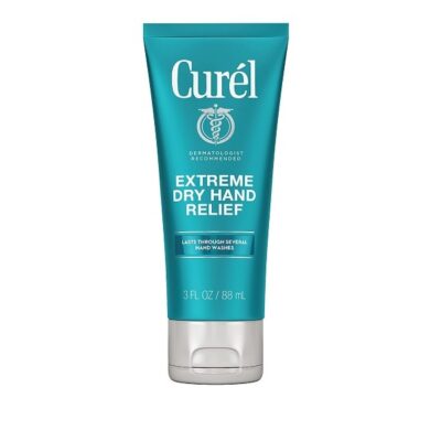 Curel Extreme Dry Hand Dryness Relief, Travel Size Hand Cream, Easily Absorbed Hand Cream for Long-Lasting Relief after Washing Hands, with Eucalyptus Extract, 3 Ounces